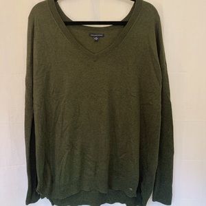 American Eagle Olive Green Long Sleeve Top
